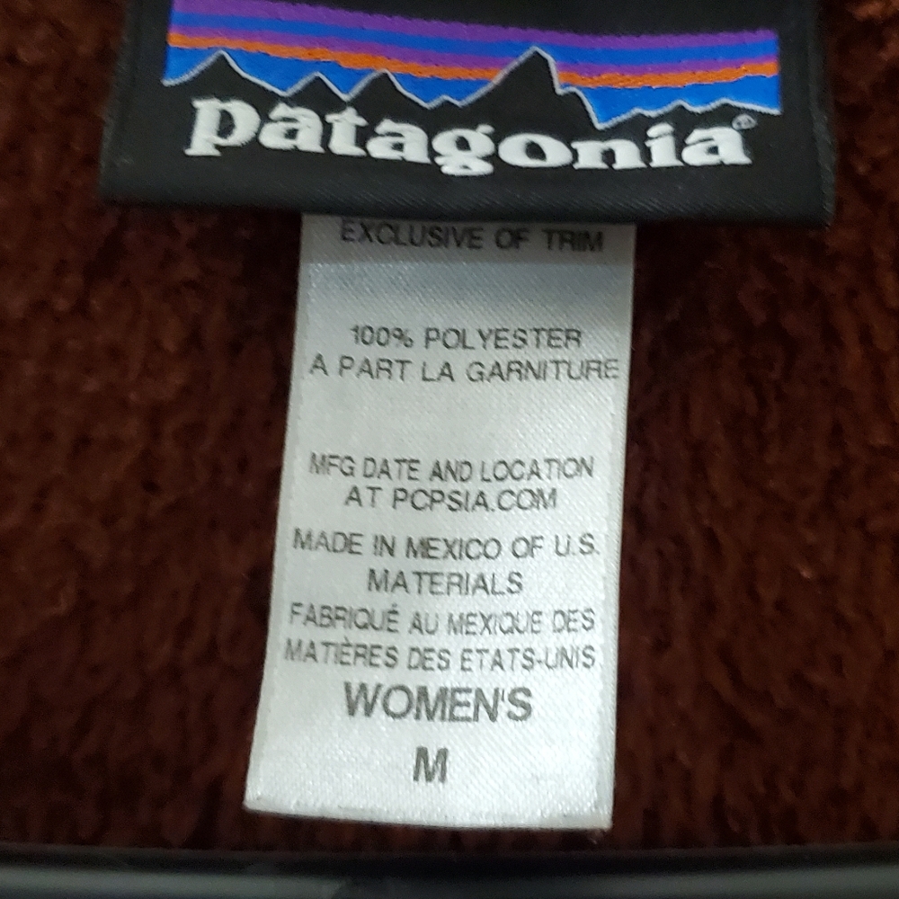 Patagonia Burgundy Rust Fleece Pullover - Picture 2 of 3